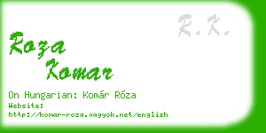 roza komar business card