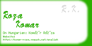 roza komar business card